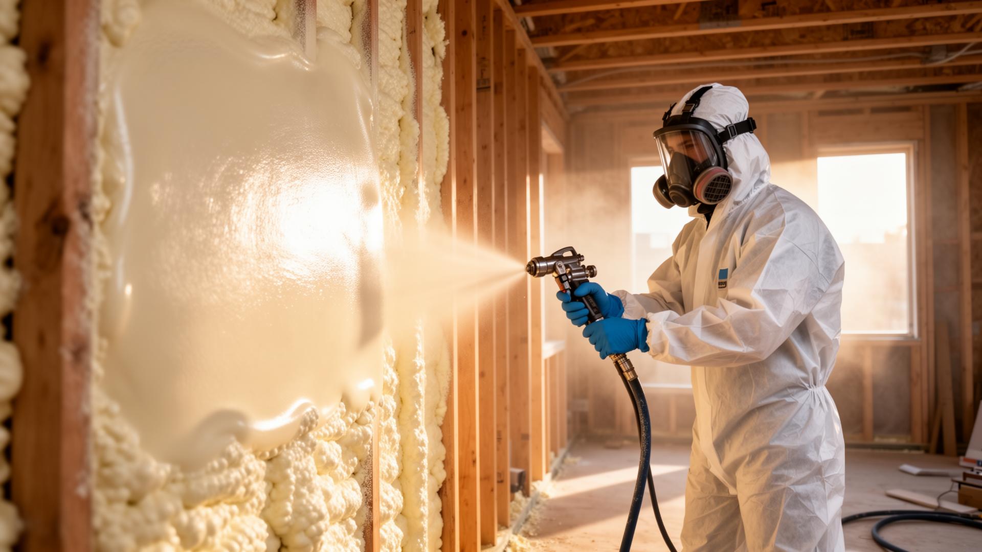 Sprayfoam4u crew applying spray foam